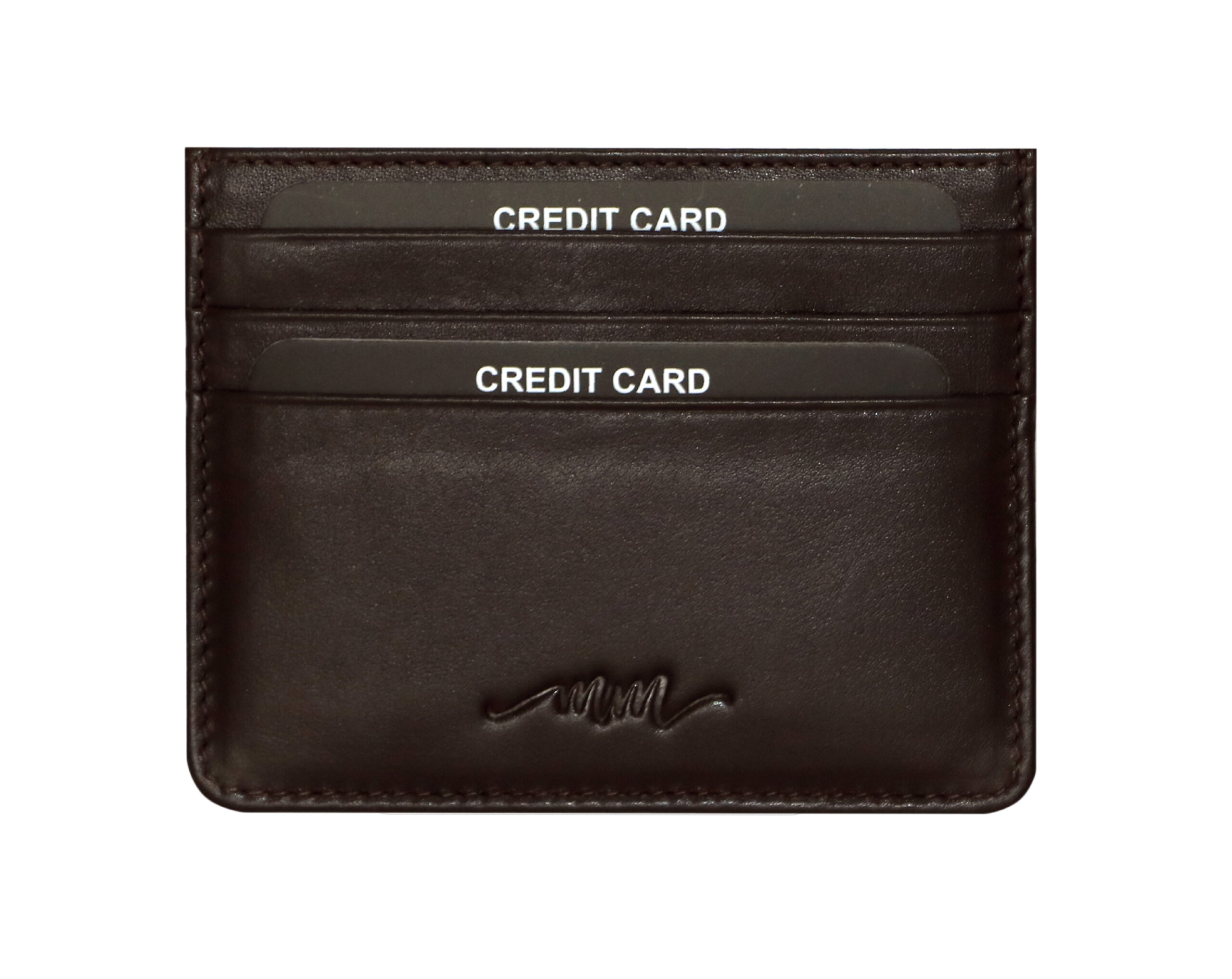 MM Designs Genuine Leather Brown Credit Card Holder for Men and Women