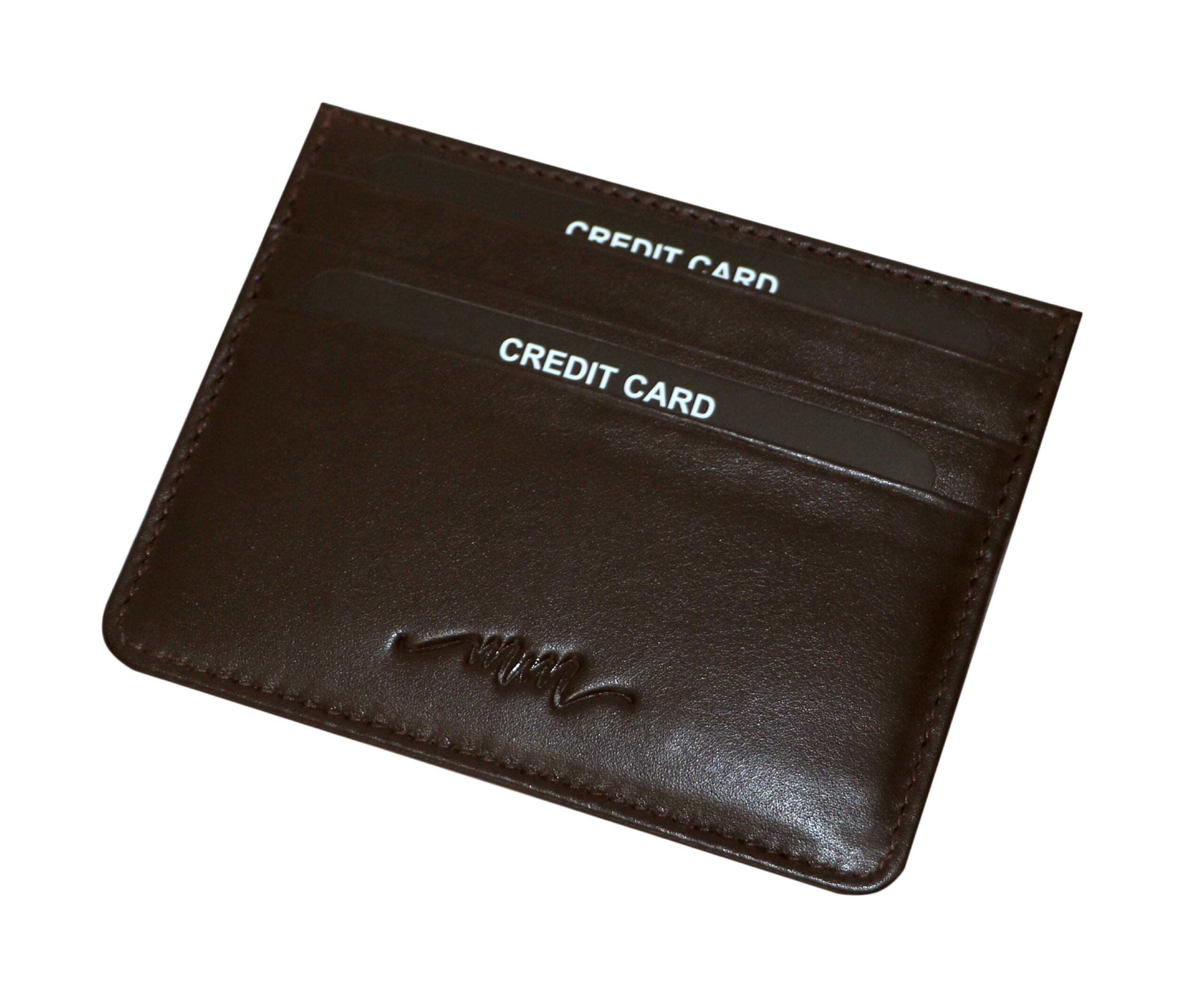 MM Designs Genuine Leather Brown Credit Card Holder for Men and Women - Image 3