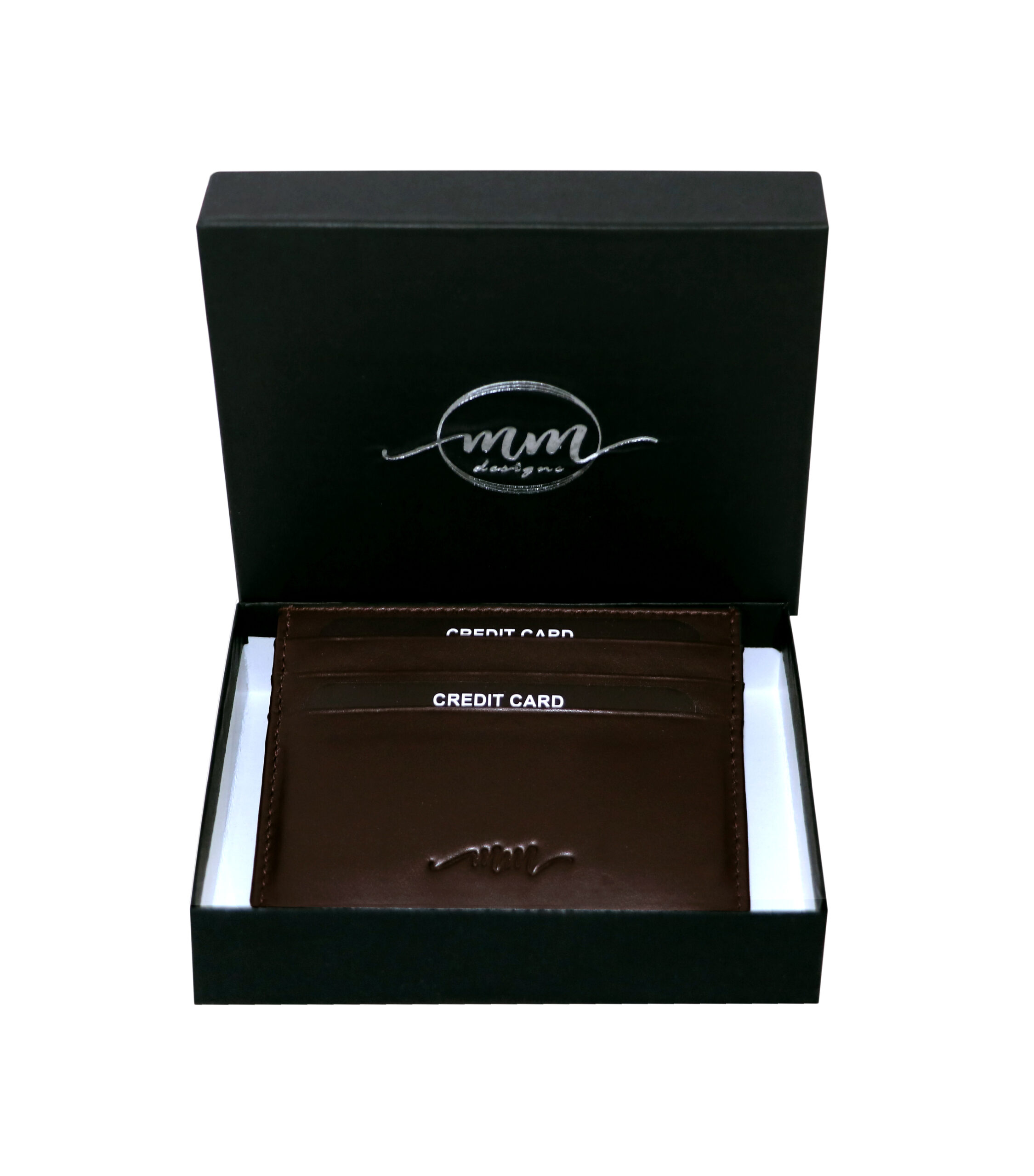 MM Designs Genuine Leather Brown Credit Card Holder for Men and Women - Image 4