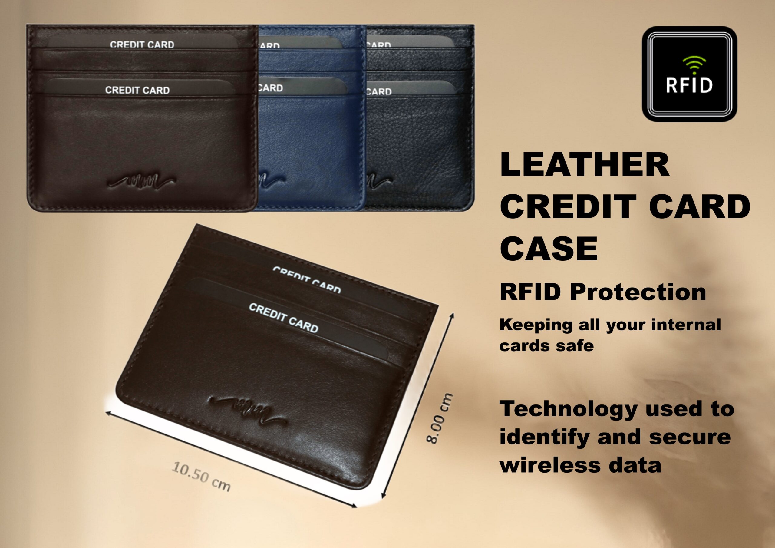 MM Designs Genuine Leather Brown Credit Card Holder for Men and Women - Image 5