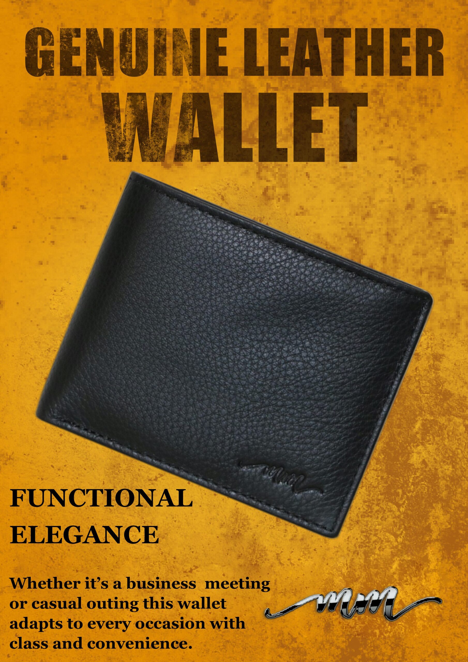 MM Designs | Genuine Leather Black Wallet for Men - Image 8