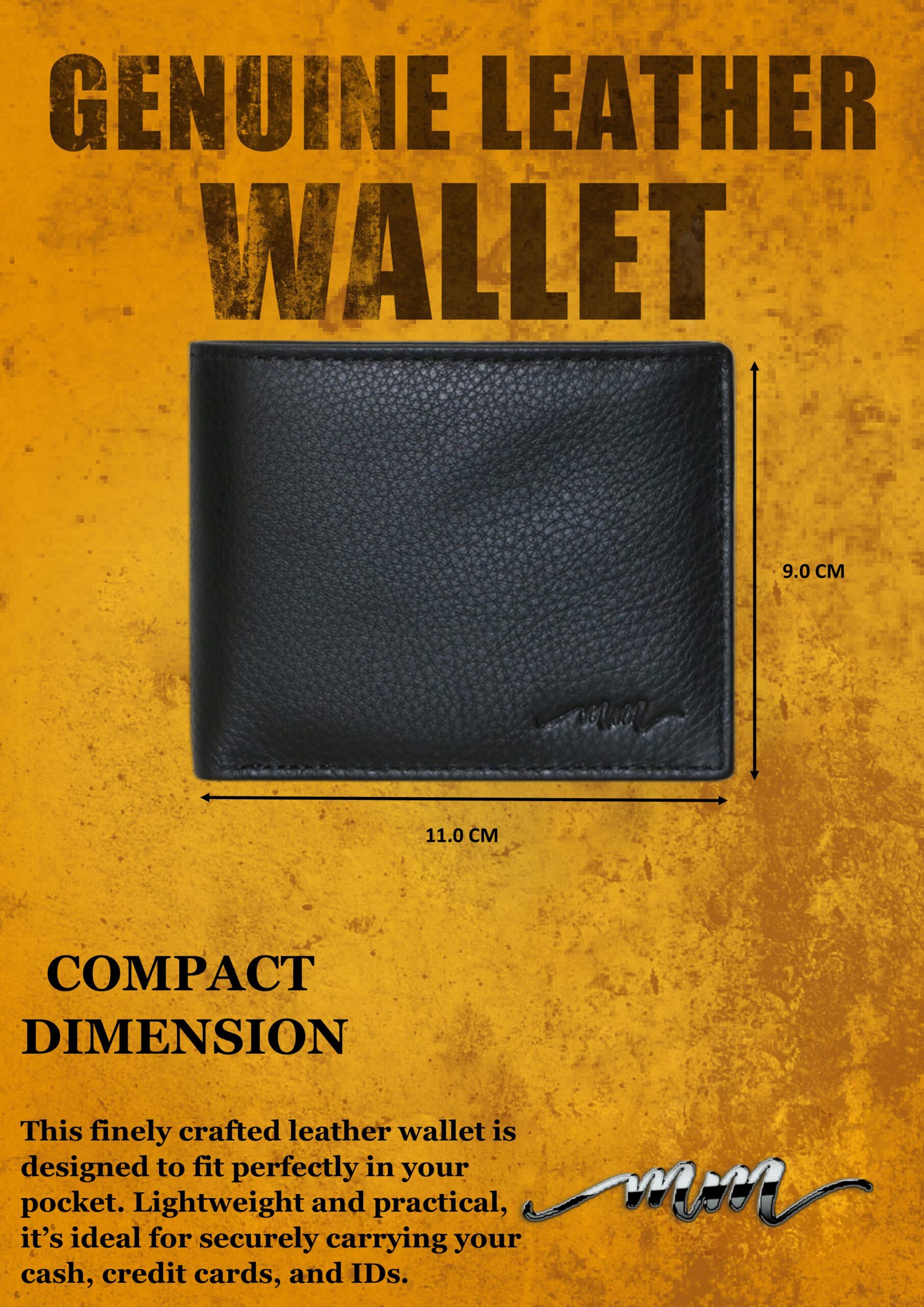 MM Designs | Genuine Leather Black Wallet for Men - Image 7