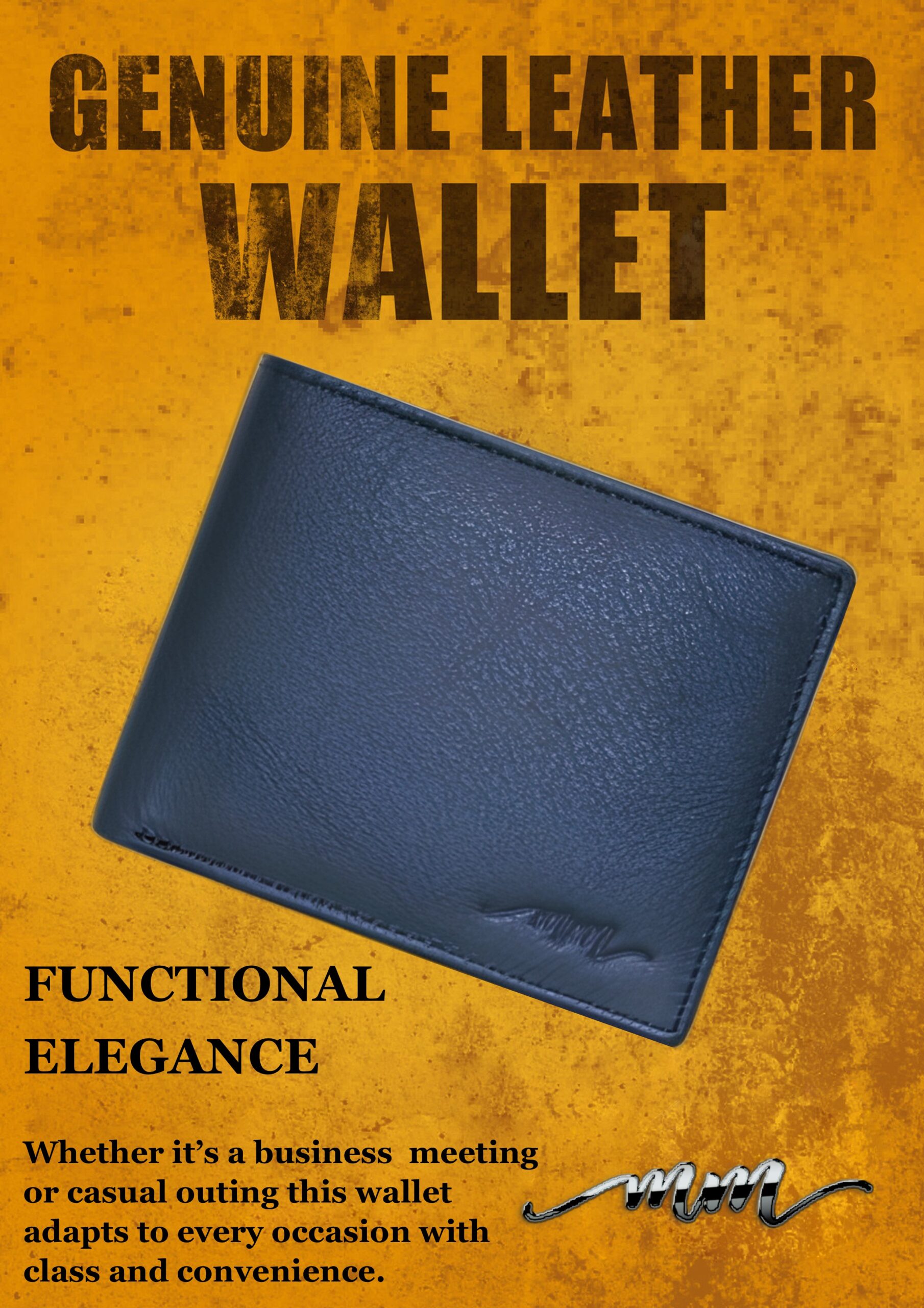 MM Designs | Genuine Leather Navy Wallet for Men - Image 8