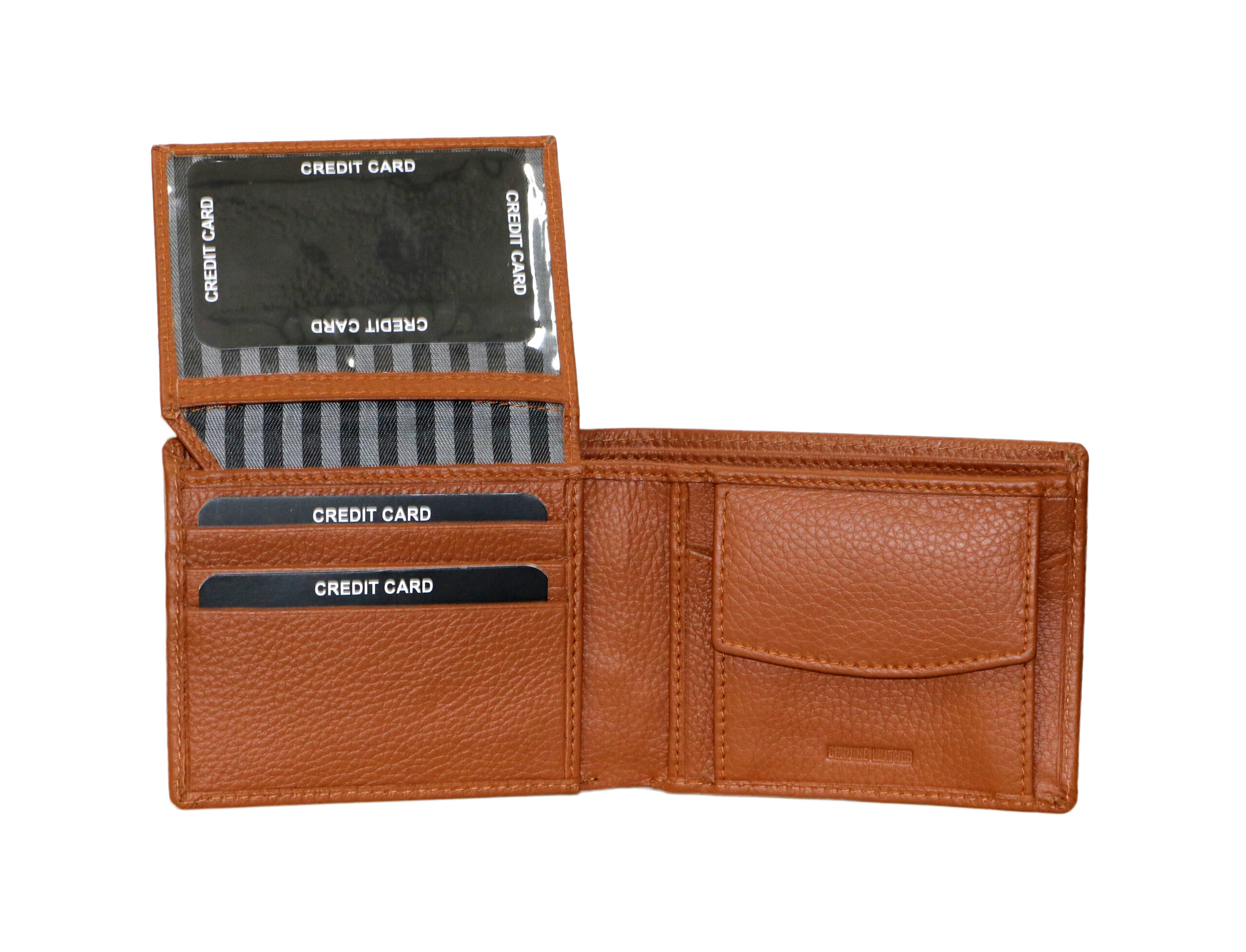 MM Designs | Genuine Leather Tan Wallet for Men - Image 3