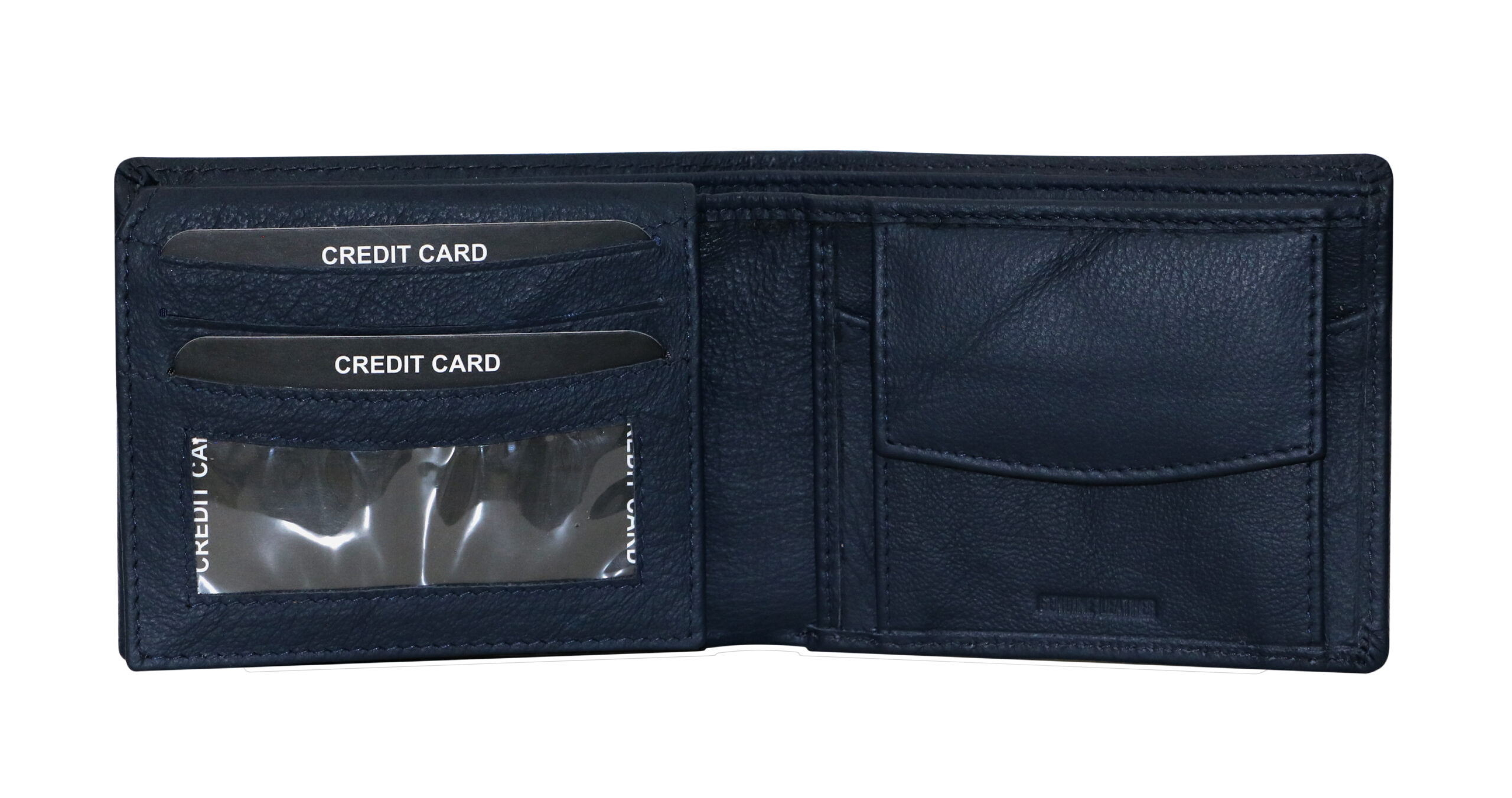 MM Designs | Genuine Leather Navy Wallet for Men - Image 2